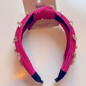 Pink Rhinestone Headband by Natasha